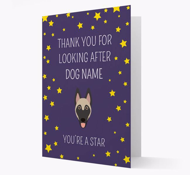 Personalised 'You're A Star' Thank You Card